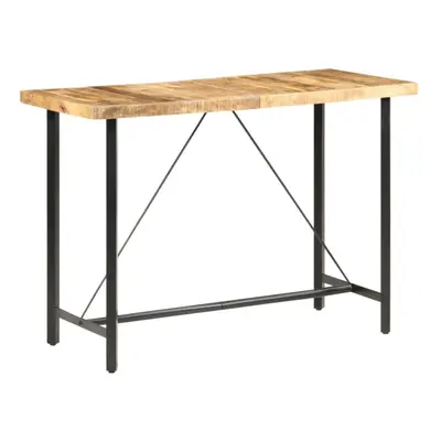 vidaXL Rough Mango Wood Bar Table Dining Room Dinner Table Kitchen Furniture