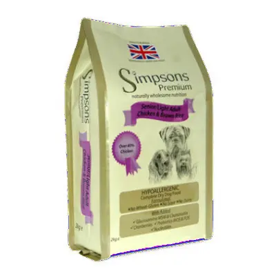 (12 kg) Simpsons PremiumSenior/Light Chicken & Brown Rice