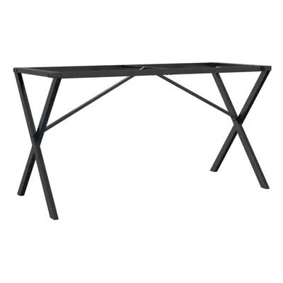 vidaXL Dining Table Legs X-Frame Desk Legs DIY Metal Furniture Legs Steel