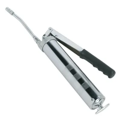 Side Lever Grease Gun - 3-Way Fill - Rigid Delivery Tube - Contoured Pump Handle