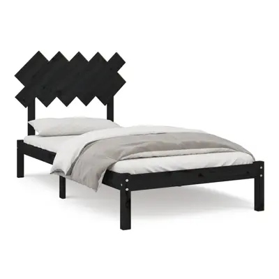 (black, x cm) vidaXL Solid Wood Bed Frame Home Wooden Bed Base Bedstead Multi Colours/Sizes