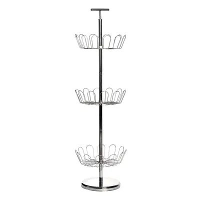 3-Tier Revolving Shoe Stand, Chrome