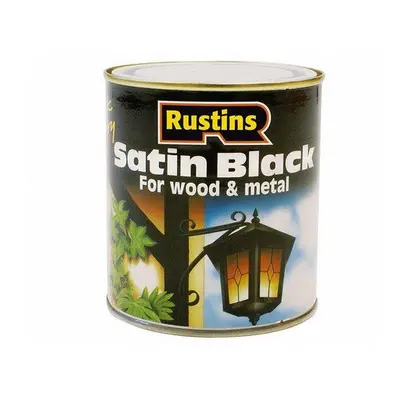 Rustins SATB2500 Satin Black Paint Quick Drying 2.5 Litre