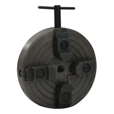 vidaXL Jaw Wood Chuck Wood Turning Chuck with M18 Connection Steel Black