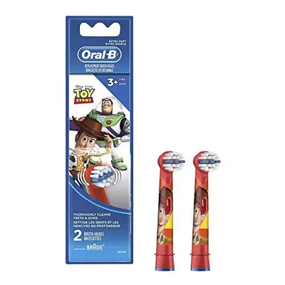 Oral-B Kids Extra Soft Replacement Brush Heads featuring Disney Pixar Toy Story, Ages 3+, count