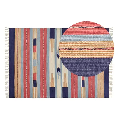 Cotton Kilim Area Rug x cm Multicolour GANDZAK