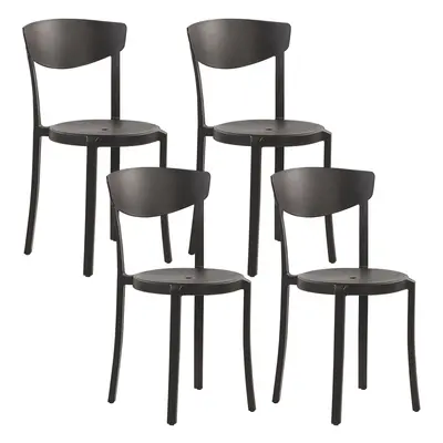 Set of Garden Chairs VIESTE Black