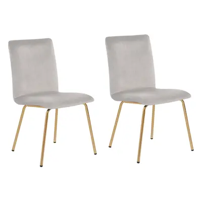 Set of Dining Chairs RUBIO Velvet Grey