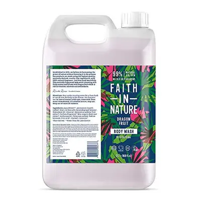 Faith In Nature Natural Dragon Fruit Body Wash, Revitalising, Vegan and Cruelty Free, No SLS or 