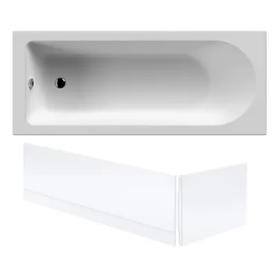 Round Single Ended Bath with Front and End Bath Panel - x 700mm