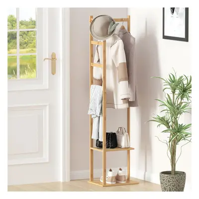 Bamboo Garment Coat Clothes Stand Rack Hat Shoe Wooden Hanger Holder