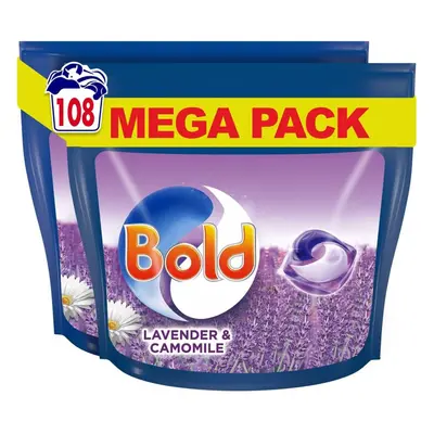 Bold All-in-1 PODS Washing Liquid Laundry Detergent Tablets (54 x 2), Lavender and Camomile Scen