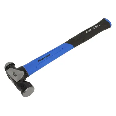 32oz Ball Pein Hammer - Fibreglass Shaft - Drop Forged Steel - Rubber Grip