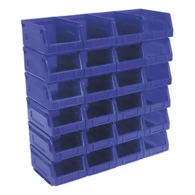 24 PACK Blue x x 85mm Plastic Storage Bin - Warehouse Parts Picking Tray