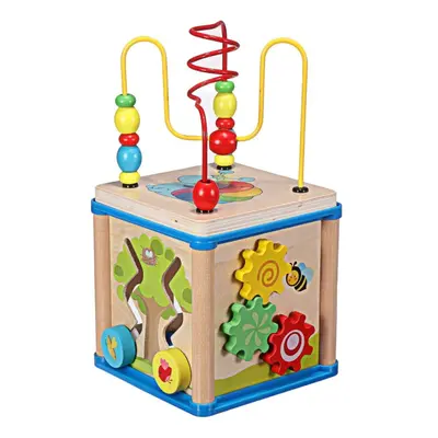 Wooden Multi-functional Wisdom Aroind Treasure Box with Beads Parent-child Educational Learning 