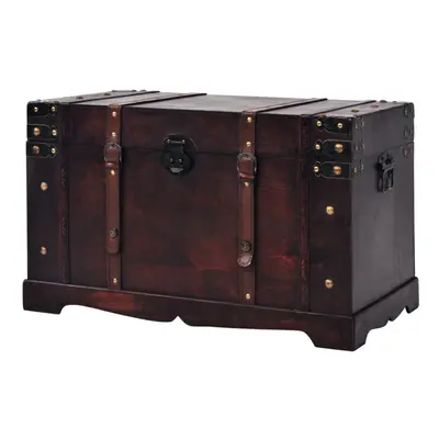 Wooden Storage Chest Treasure Box Blanket Toys Lid Bedding Brown Trunk