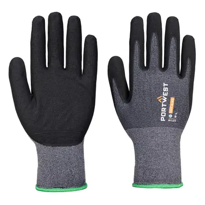 (Grey/Black, XS) Portwest SG Grip15 Eco Nitrile Glove (Pk12)