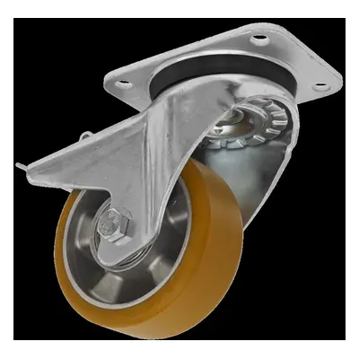 Castor Wheel Swivel Plate with Total Lock Ø125mm