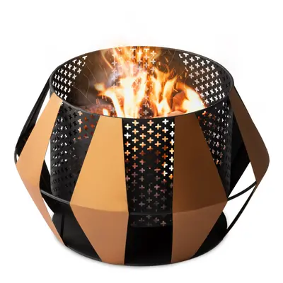 LIVIVO Sunburst Fire Pit Brazier with Mesh Inner Walls