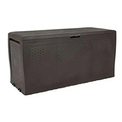 Keter Samoa Outdoor Trunk with Wood Effect, 116.4x44.7x57cm Brown