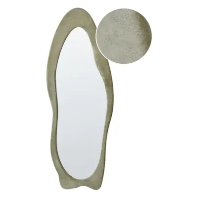 Wall Mirror REIGNY cm cm Velvet Olive Green