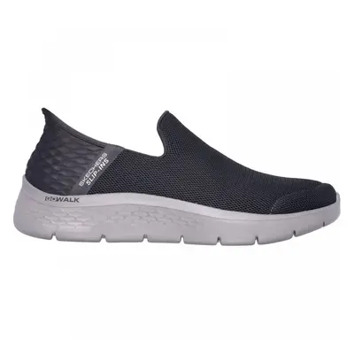 (12 (Adults')) Slip-ins: GO WALK FLEX- No Hands | Dark Grey | Men's Lightweight Slip-on Trainer 