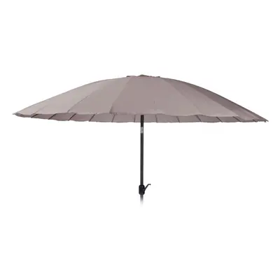 (Taupe) 300cm Diameter Parasole Umbrella Shade Crank Lift