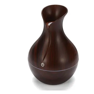 (B) USB Electric Wood Grain Ultrasonic Cool Mist Humidifier Aroma Essential Oil Diffuser LED lig