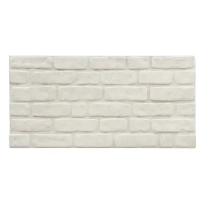 vidaXL 10x 3D Wall Panels with White Brick Design EPS Cladding Tile Decor