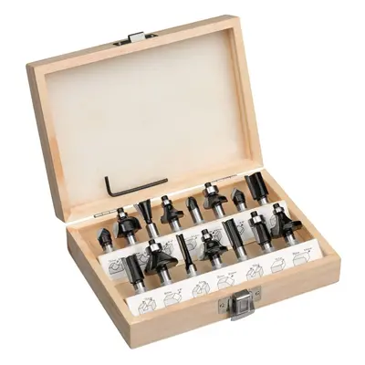 Einhell Carbide Cutter Set 15pc in Wooden Case kwb Cutting Tool Accessories