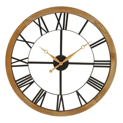 Premier Housewares Vitus Black Metal Wall Clock