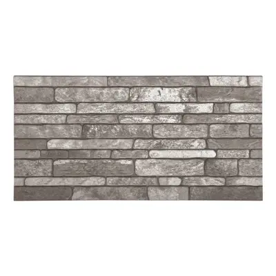 vidaXL 10x 3D Wall Panels with Dark Grey Brick Design EPS Wall Cladding Tile