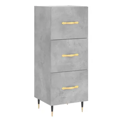 (concrete grey) vidaXL Sideboard Storage Cabinet Cupboard Side Cabinet White Engineered Wood