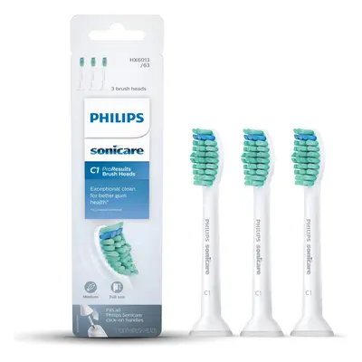 Genuine Philips Sonicare Proresults Replacement Toothbrush Heads, Hx6013/63, White, Count