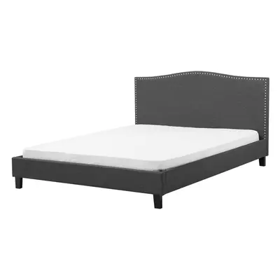 Bed MONTPELLIER x cm (EU Super King) Fabric Dark Grey