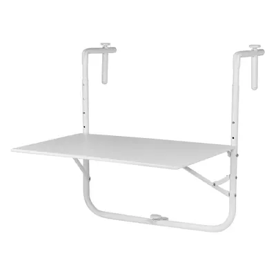 (White) Large Folding Balcony Tray Rack Holder Table