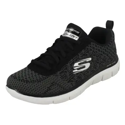 (UK 10.5 Child, Black/Charcoal (Black)) Boys Skechers Lace Up Trainers Golden Point