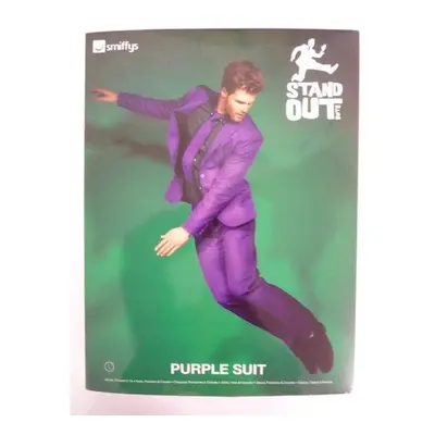 Large Men's Purple Suit - stand out fancy dress mens suit costume stag party outfit purple do co