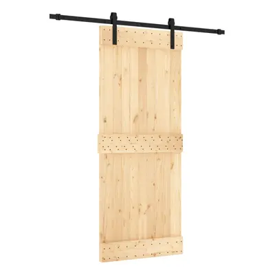 vidaXL Sliding Door Barn Door with Hardware Set Interior Door Solid Wood Pine