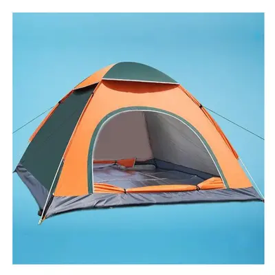 (Orange+Green) Person Camping Tent UPF50+ Automatic Instant Waterproof Travel Tent Portable Fold