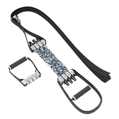 (Grey) 2-in-1 Multi-function Pull Up Assist Band Elastic Resistance Bands Strength Puller For Ho