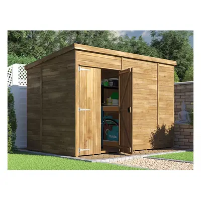 Dunster House Wooden Garden Shed 3m x 1.8m Overlord with Pent Roof