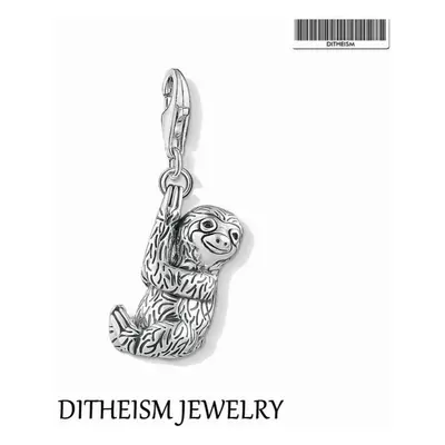 Charms Pendant Sloth Sterling Silver Fit Bracelet Summer Fine Jewelry Accessories For Women Men 