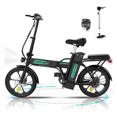 (HITWAY Electric Bike E Bike Foldable City Bikes 8.4Ah Battery, 250W Motor, Assist Range Up to 3