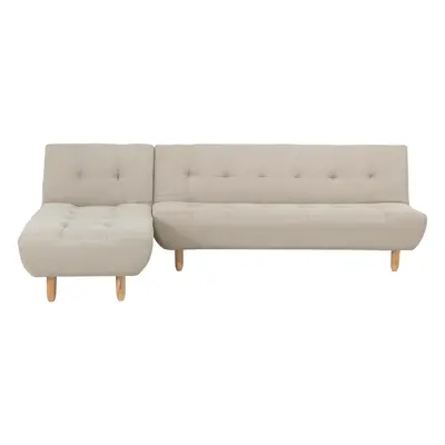 Right-Hand Corner Sofa ALSTEN Light Beige Fabric Right Hand