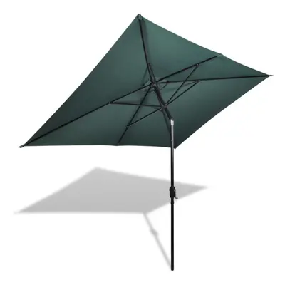 vidaXL Parasol Green Rectangular Outdoor Garden Umbrella Portable Sun Shelter