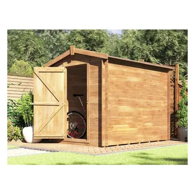 Dunster House Garden Shed 1.8 x 2.5 Metres Pressure Treated Wood Storage Unit Taarmo