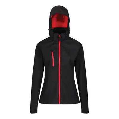 (18 UK, Black/Red) Regatta Womens/Ladies Venturer Layer Membrane Soft Shell Jacket