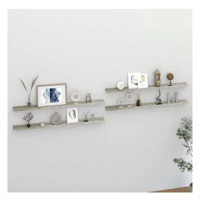 vidaXL 4x Wall Shelves Concrete Grey 115x9x3 cm Hanging Display Racks Home