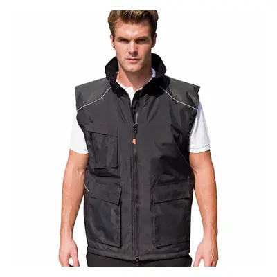 (2XL, Black) Result Unisex Work-Guard Vostex Bodywarmer / Gilet / Workwear